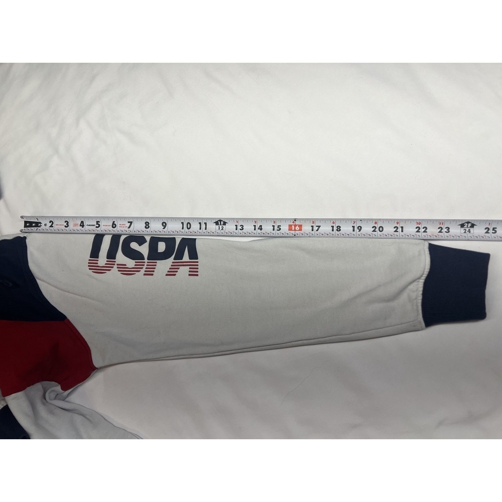 U.S. Polo Assn. Men's Small Zip Up Hoodie Tricolor (Red, White & Blue) - Picture 2 of 8